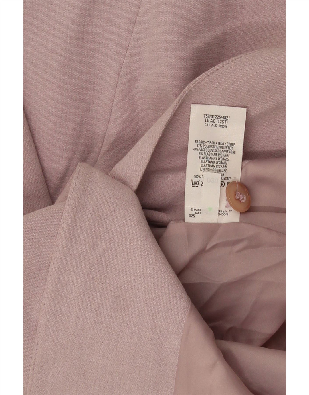 Marks & Spencer Dame Longline 4-knaps blazerjakke UK 12 Medium Purple