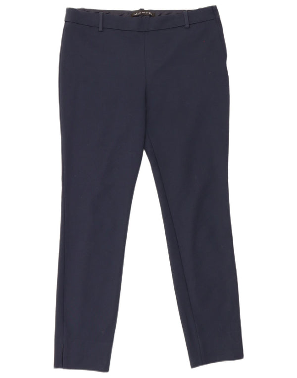 Zara Dame Skinny Chino Bukser Large W30 L27 Marineblå Bomuld