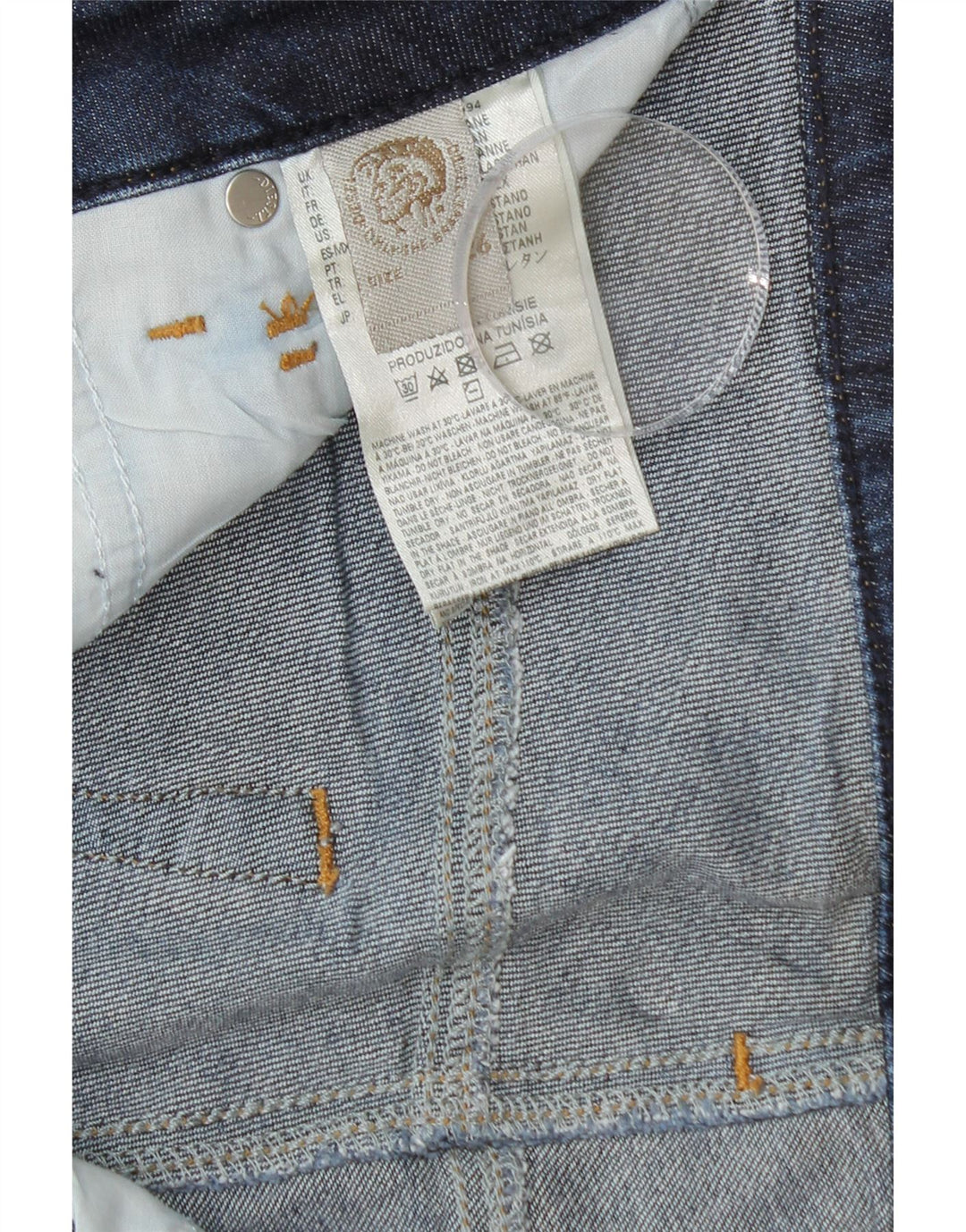 DIESEL Dame Skinzee Banana Cropped Jeans W26 L24 Blå Bomuld