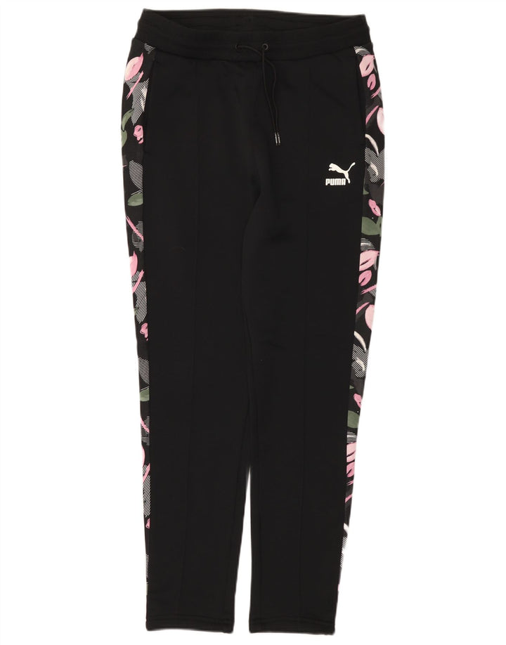 Puma træningsdragt bukser til kvinder UK 10 Small Black Floral Polyester