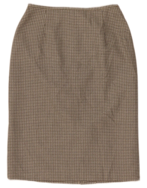 Marks & Spencer Pencil Nederdel til kvinder UK 10 Small W26 Grå ternet polyester