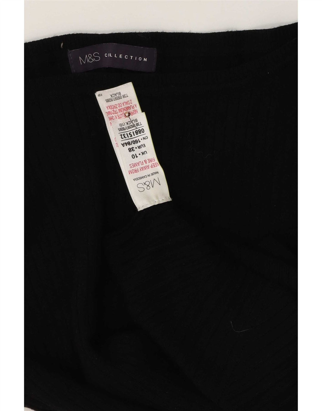 Marks & Spencer Dame Boat Neck Jumper Sweater UK 10 Small Black