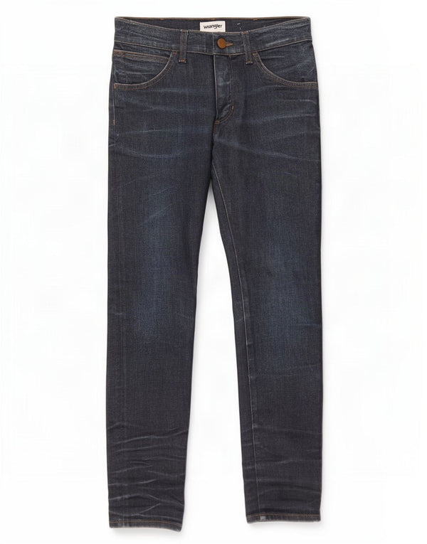 Wrangler Mens Bryson Skinny Jeans W30 L32 Navy Blue Cotton