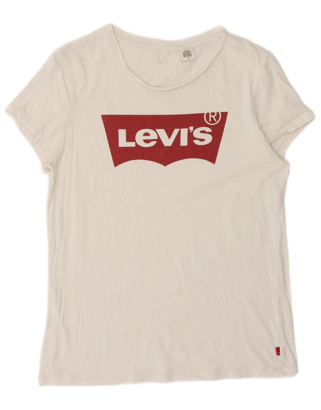 LEVI'S Grafisk T-Shirt Top til kvinder DK 14 Stor Hvid