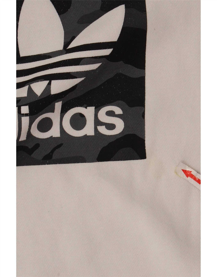 Adidas Boys Graphic Sweatshirt Jumper 13-14 år Hvid Bomuld