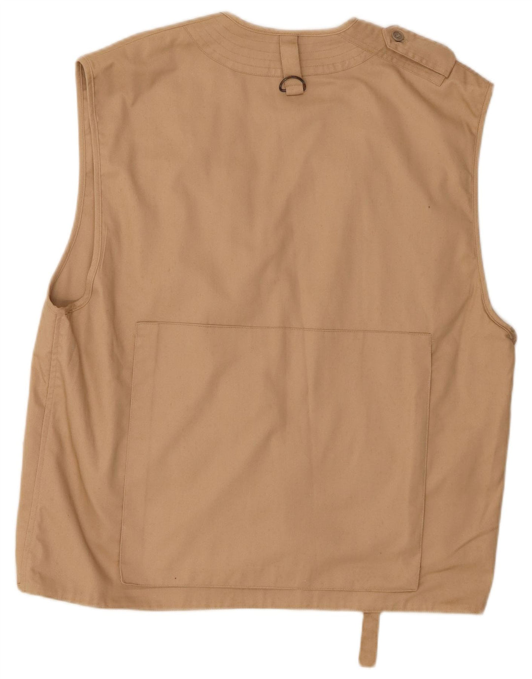 Vintage Herre Military Utility Gilet UK 40 Large Beige Polyester