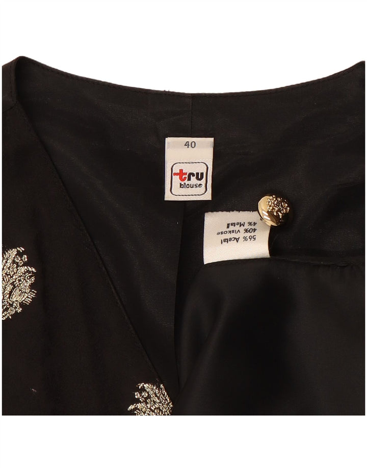 TRU Damevest EU 40 Medium Black Floral Acetate