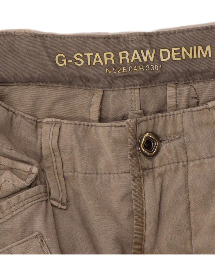 G-STAR Herre 3301 grafiske cargo-shorts W32 mellemgrå