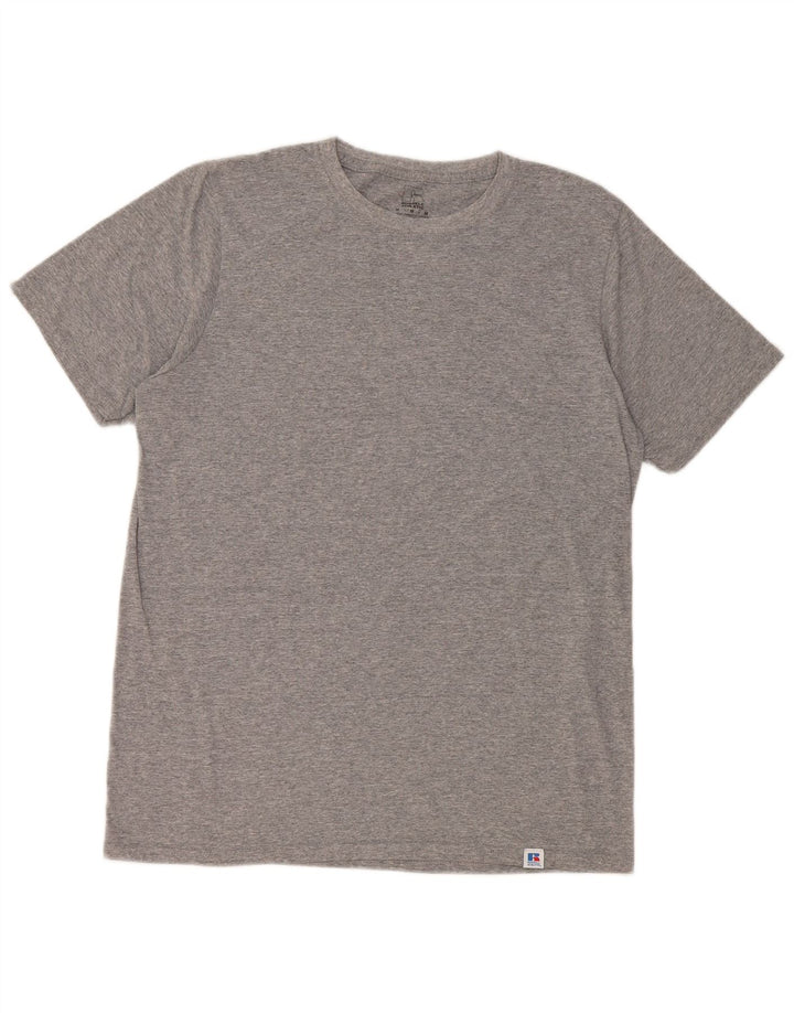 Russell Athletic Herre T-shirt Top Medium Grey Flecked Bomuld