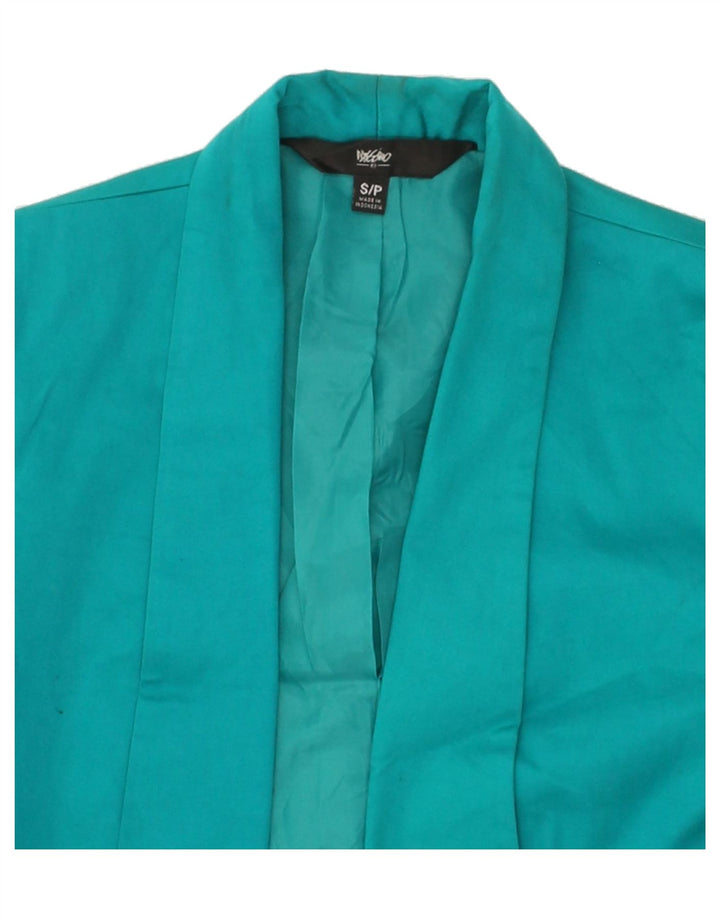 MOSSIMO Womens Asymetric Blazer Jacket UK 10 Small Blue Cotton Vintage Mossimo and Second-Hand Mossimo from Messina Hembry 