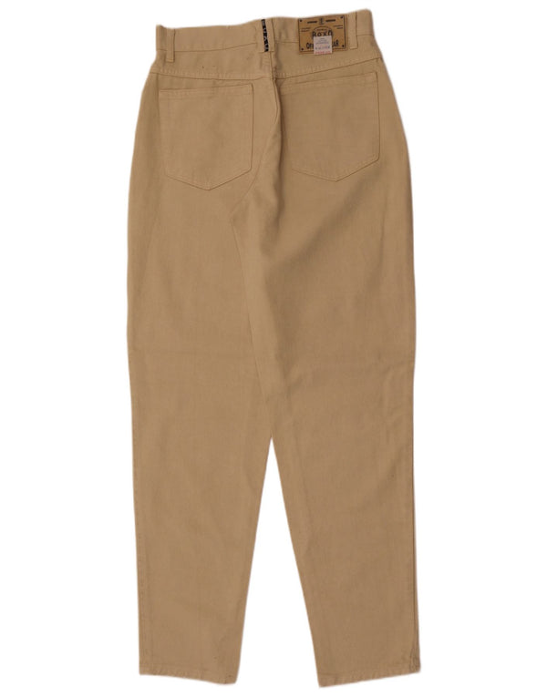 Vintage kvinders højtalje koniske jeans W31 L31 beige bomuld