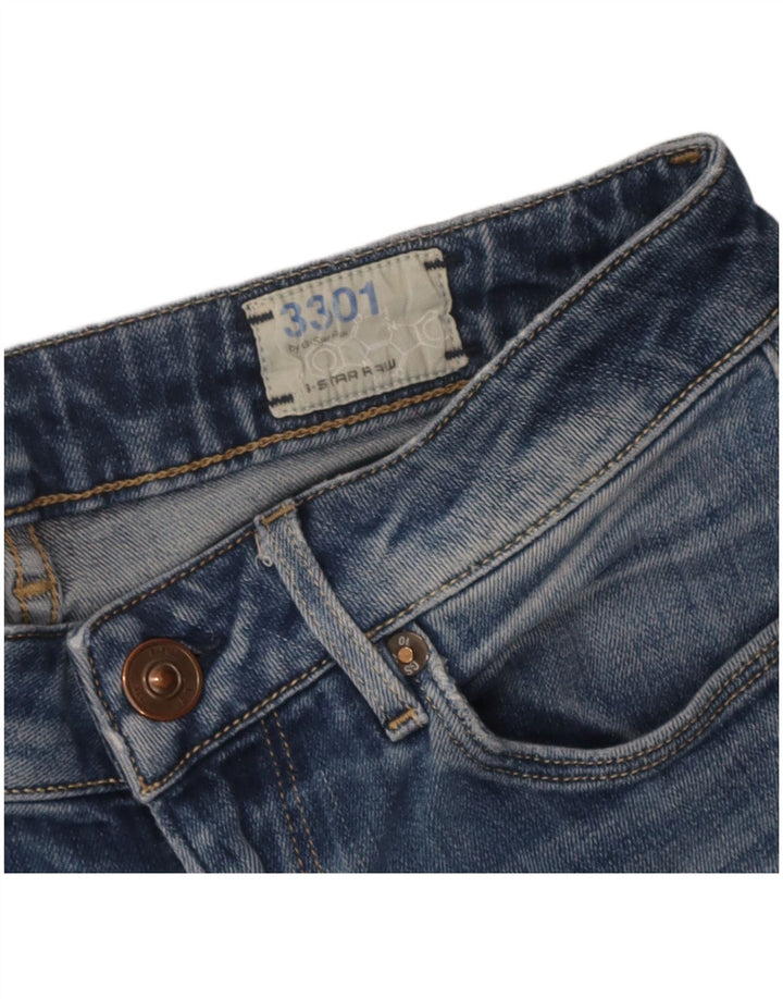 G-Star Dame 3301 Slim Bootcut Jeans W28 L33 Blå
