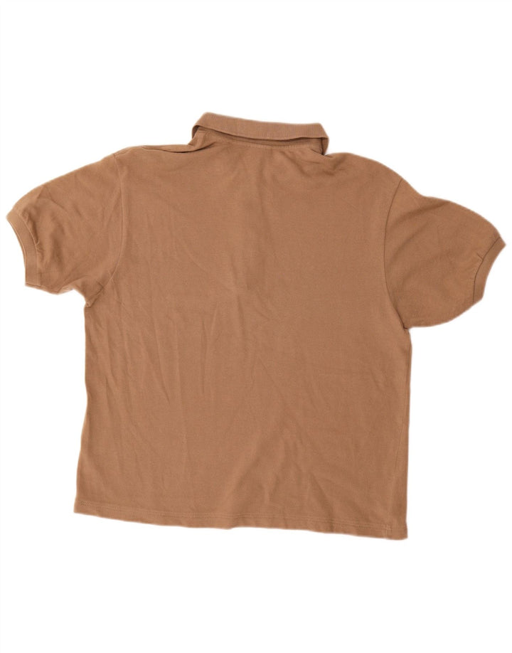 Lacoste Dame Polo Shirt Størrelse 44 Stor Brun Bomuld