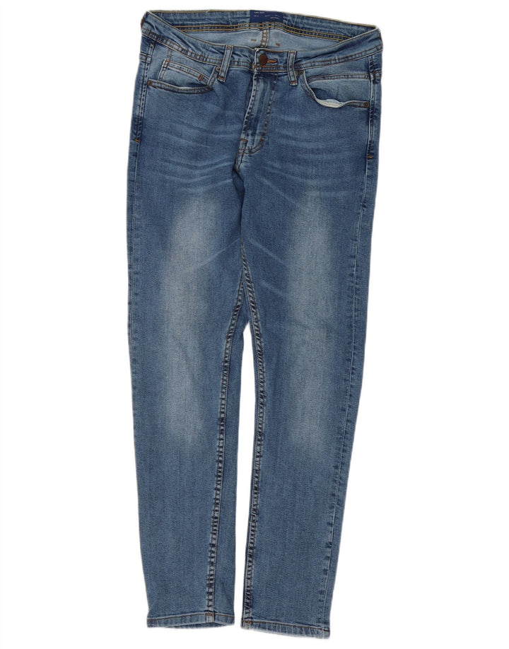 Zara Herre Slim Jeans EU 42 Large W32 L29 Blå Bomuld