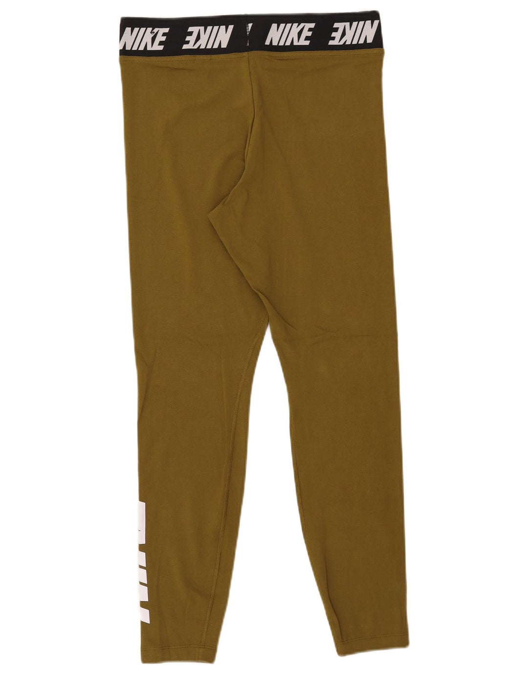 Nike Dame Grafiske Leggings UK 14 Stor Khaki Bomuld