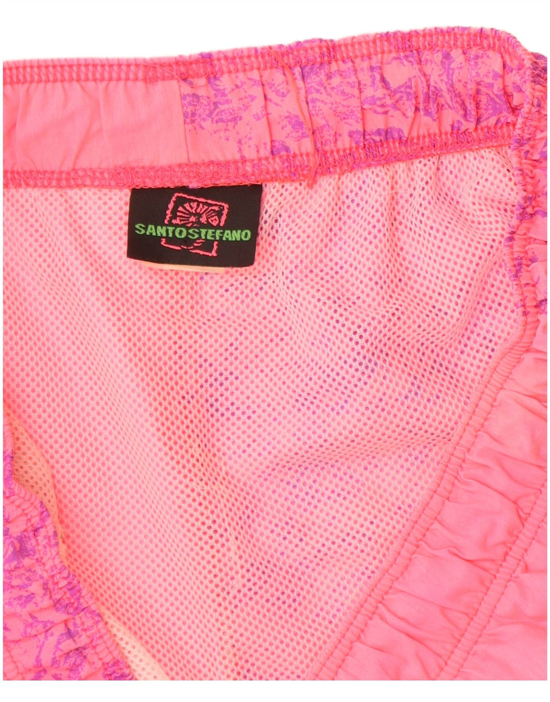 SANTOSTEFANO Grafiske svømmeshorts til mænd IT 52 Large Pink Colourblock