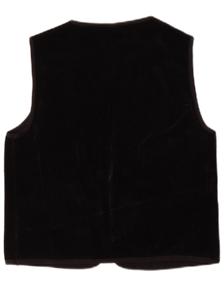 LIOLA Dame ÅBEN vest IT 42 Medium Sort Paisley Cupro