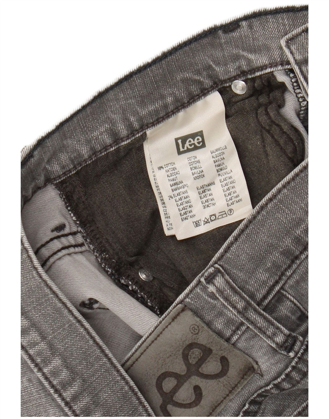 Lee Mens Powell Slim Jeans W31 L28 Grå Bomuld