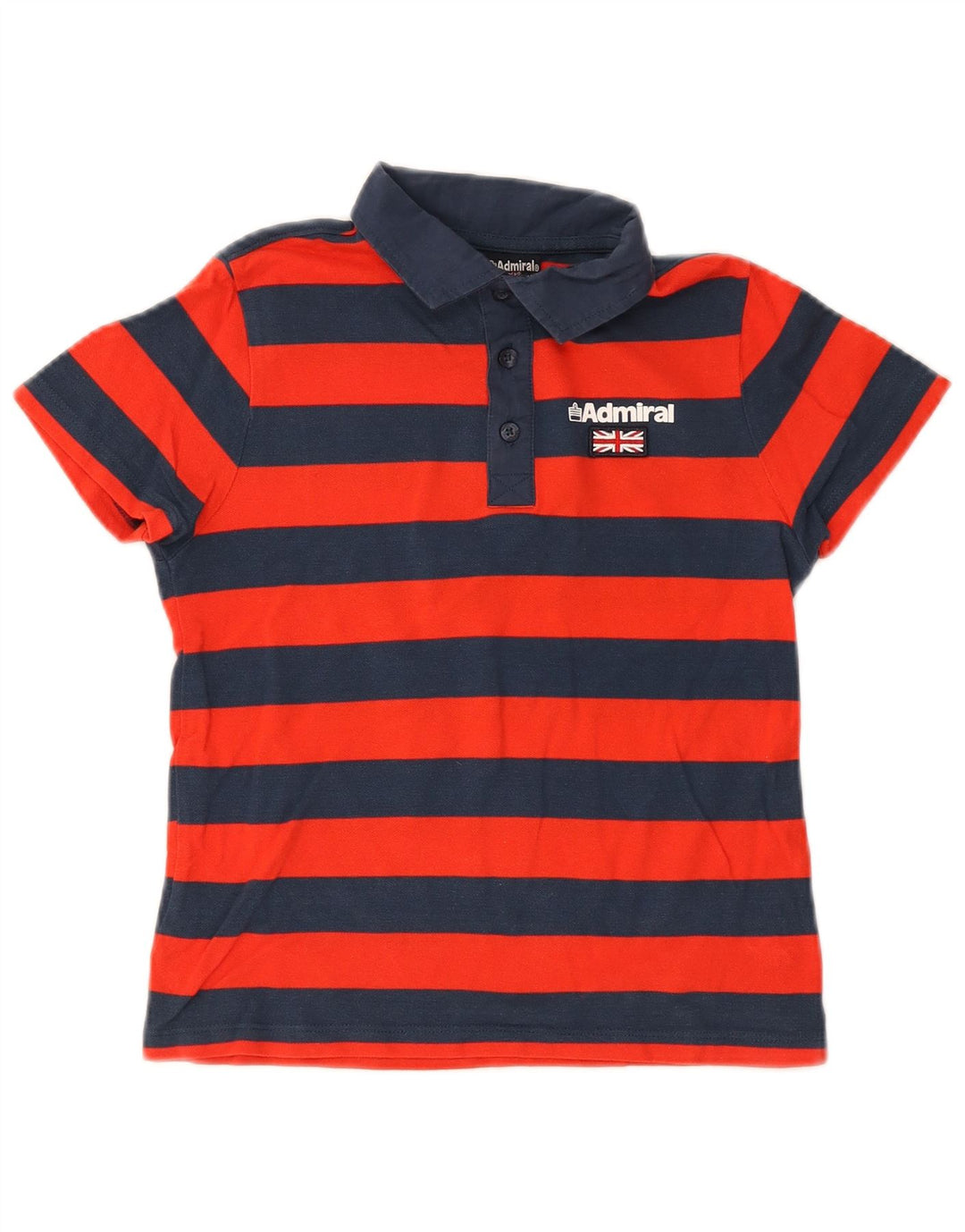 Admiral Boys Polo Shirt 9-10 år rødstribet bomuld