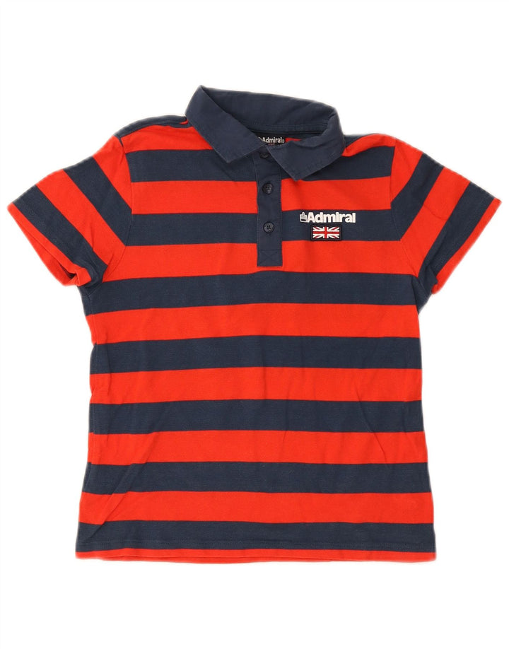 Admiral Boys Polo Shirt 9-10 år rødstribet bomuld