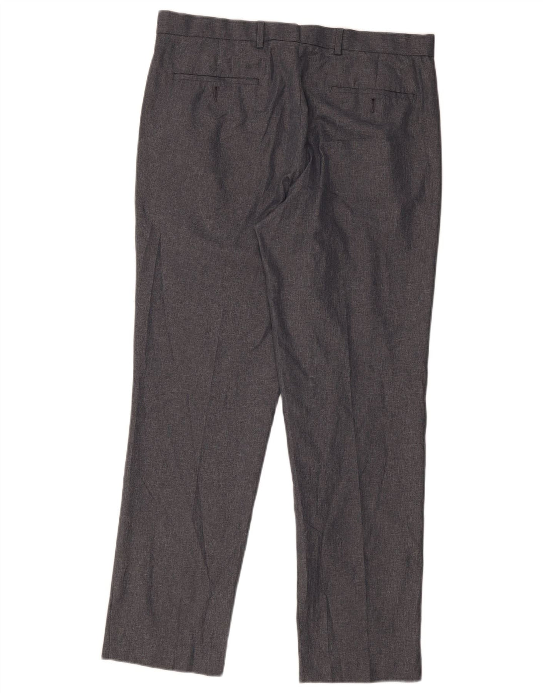 Marks & Spencer Straight Chino-bukser til mænd W36 L30 Grå polyester