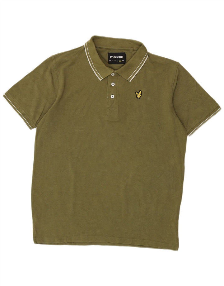 Lyle & Scott herre poloshirt XL Khaki Bomuld