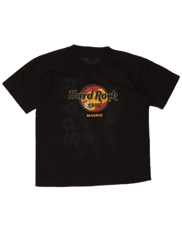 Hard Rock Cafe Boys Madrid Grafisk T-Shirt Top 11-12 år Lille Sort