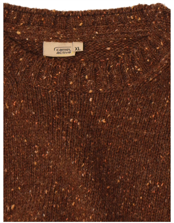 Camel Active Herre Crew Neck Jumper Sweater XL Brun Flecked