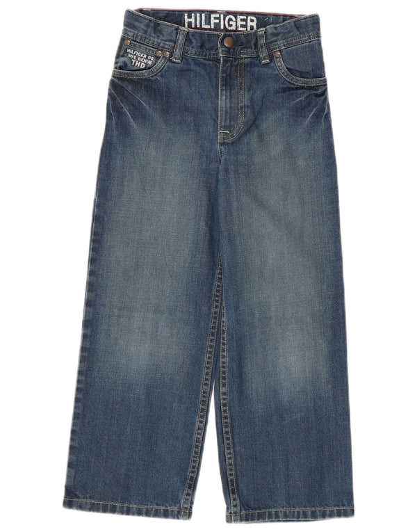Tommy Hilfiger Piger Jeans med brede ben 5-6 år W24 L21 Blå Bomuld