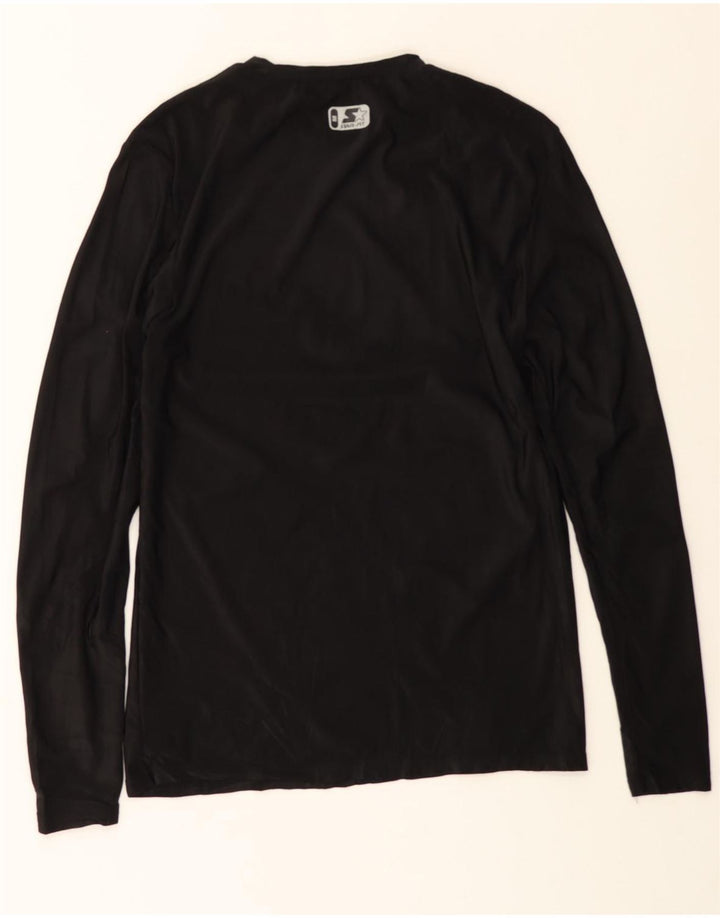 STARTER Mens Top Long Sleeve Medium Black Polyester Vintage Starter and Second-Hand Starter from Messina Hembry 
