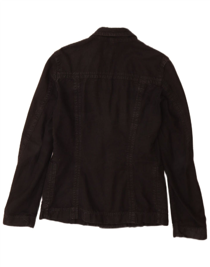Calvin Klein Jeans Dame 2 Button Blazer Jacket UK 14 Stor Sort Bomuld