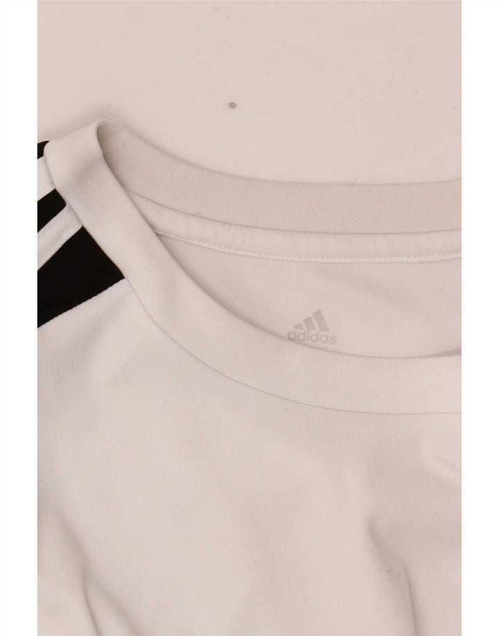 Adidas Herre Aeroready T-Shirt Top Medium White Colourblock Polyester