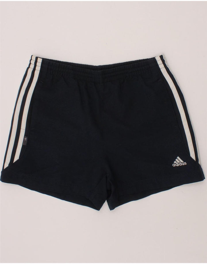 ADIDAS Boys Sport Shorts 7-8 Years  Navy Blue Polyester Vintage Adidas and Second-Hand Adidas from Messina Hembry 