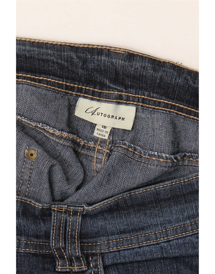 Marks & Spencer Dame Bootcut Jeans UK 16 Large W36 L30 Navy Blue
