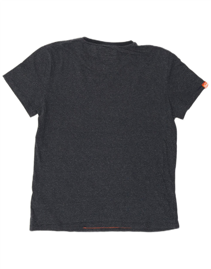 Superdry T-shirt top til mænd 2XL marineblå flækket bomuld