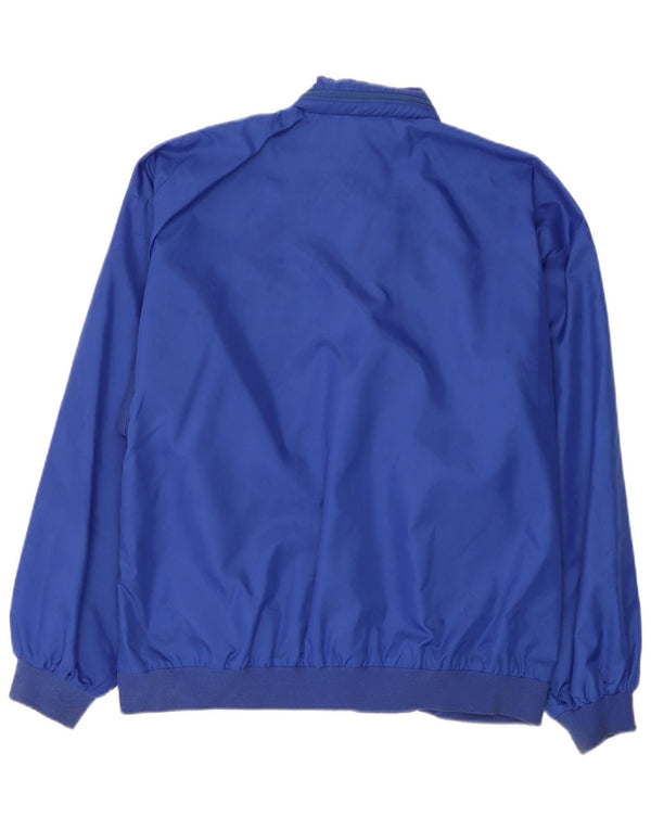 Vintage Herre Hooded Bomber Jacket UK 38 Medium Blue Nylon
