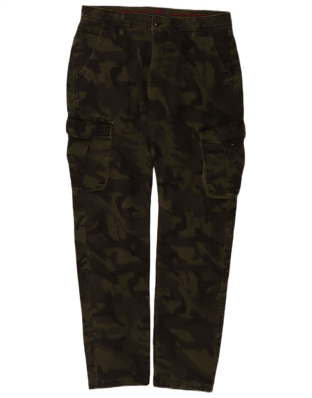 Forex Herre Slim Cargo Bukser W32 L32 Khaki Camouflage
