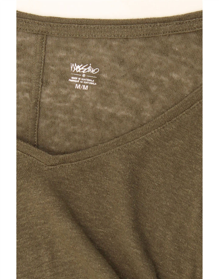 MOSSIMO Womens Top Long Sleeve UK 12 Medium Khaki Vintage Mossimo and Second-Hand Mossimo from Messina Hembry 