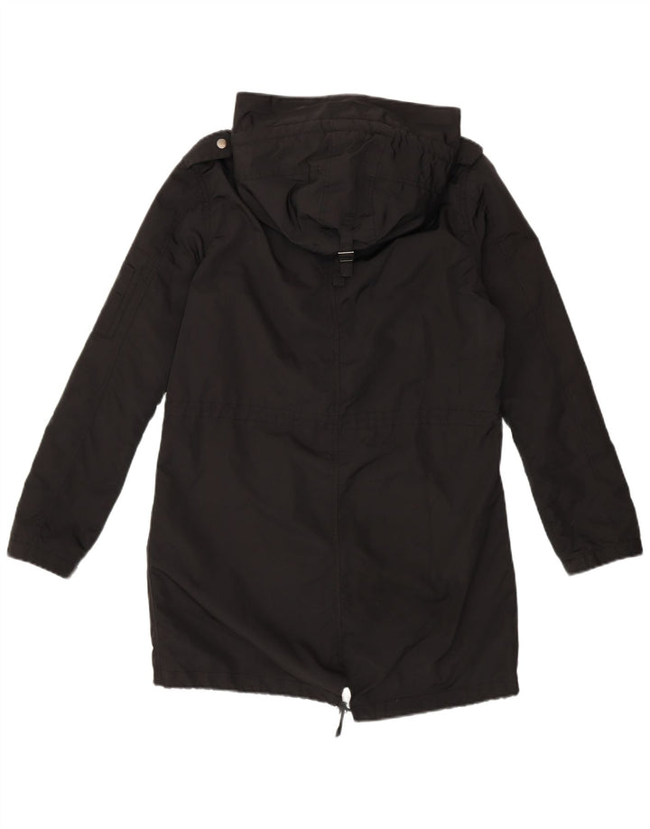 ZARA Womens Hooded Parka Jacket UK 14 Medium Black