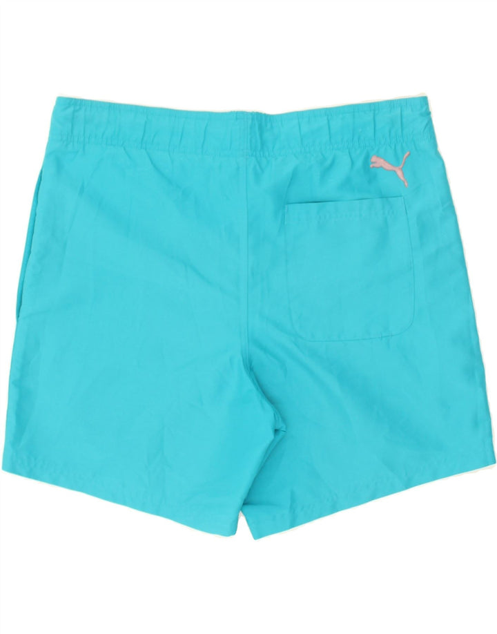 PUMA Womens Sport Shorts UK 10 Small Blue Polyester | Vintage Puma | Thrift | Second-Hand Puma | Used Clothing | Messina Hembry 