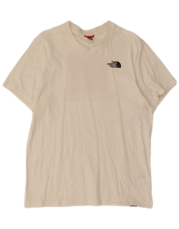 The North Face Herre grafisk T-shirt Top Medium Hvid Bomuld