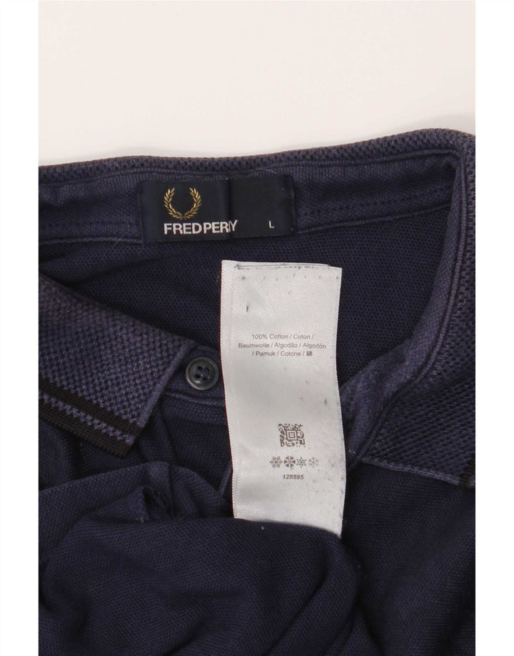 Fred Perry Herre poloshirt Stor marineblå bomuld