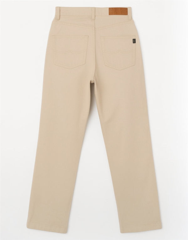 Esprit Dame Højtaljede tilspidsede Jeans EU 34 XS W26 L28 Off White Bomuld