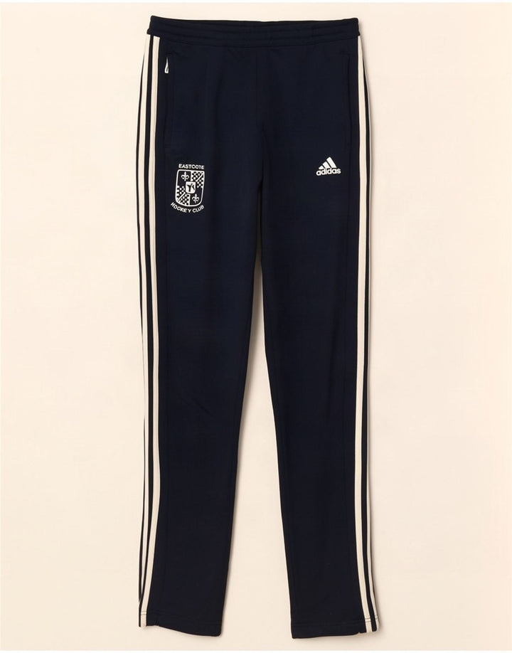 Adidas Graphic Tracksuit Bukser til kvinder UK 8/10 Small Navy Blue Polyester