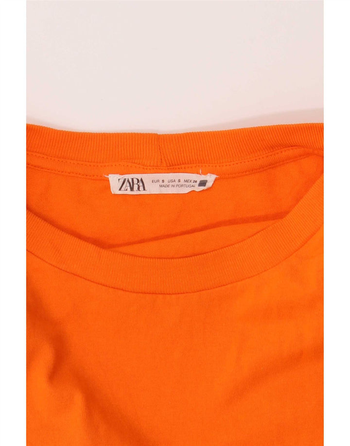 Zara Dame Oversized Vest Top UK 10 Small Orange