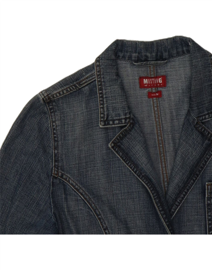 MUSTANG Womens Denim Jacket UK 12 Medium Blue Cotton Vintage Mustang and Second-Hand Mustang from Messina Hembry 