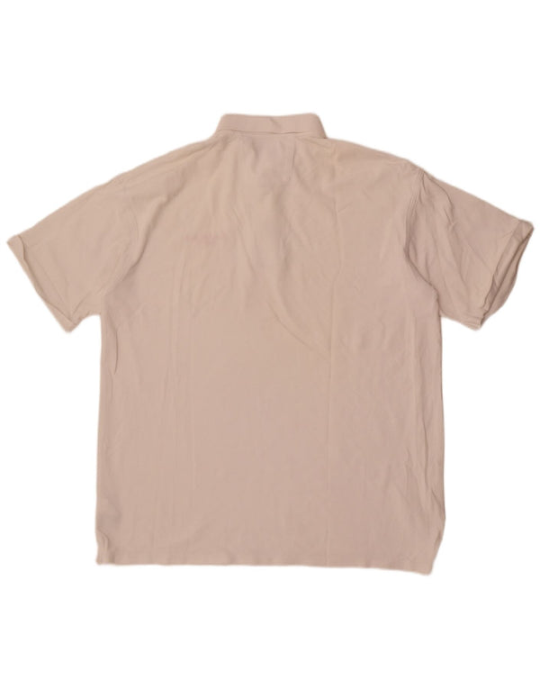 Calvin Klein Jeans Mens Relaxed Fit Polo Shirt Large White Cotton