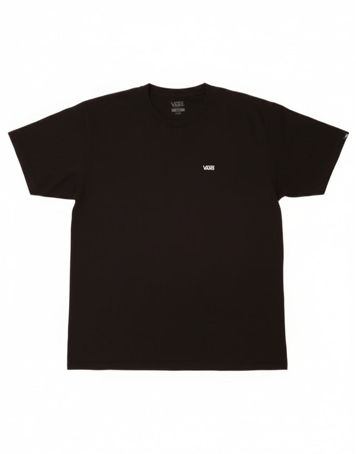 Vans Herre Classic Fit T-Shirt Top Stor Sort Bomuld