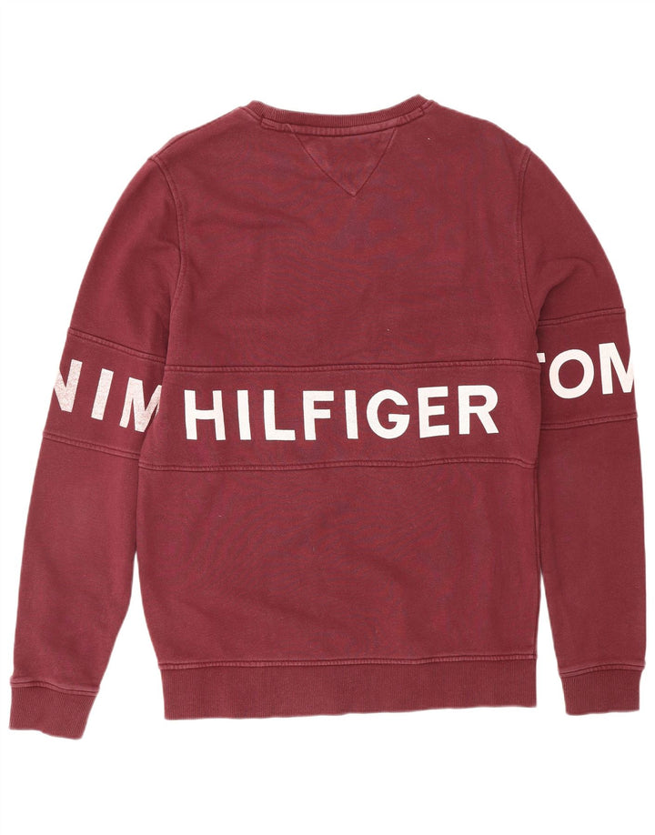 TOMMY HILFIGER Grafisk sweatshirt til mænd Medium Bourgogne bomuld