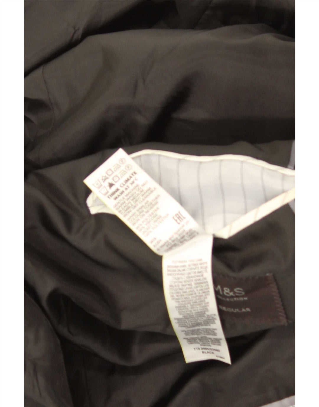 Marks & Spencer Herre 2-knaps blazerjakke UK 46 XL Sort Polyester